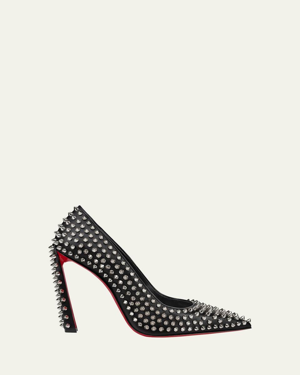 Condora Leather Spikes Red Sole Pumps